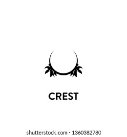 crest icon vector. crest sign on white background. crest icon for web and app