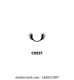 crest icon vector. crest sign on white background. crest icon for web and app