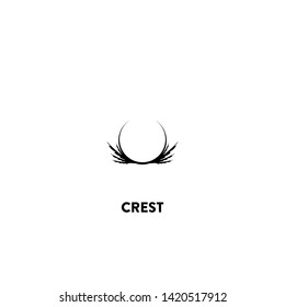 crest icon vector. crest sign on white background. crest icon for web and app