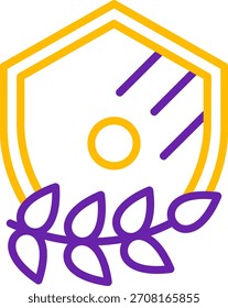 Crest Line Two Color Vector Icon Design