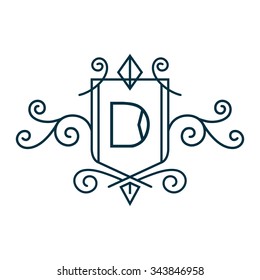 Crest Logo Alphabet 