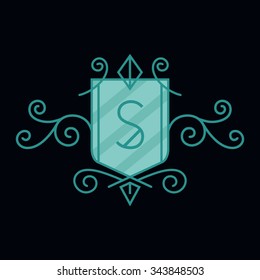 Crest Logo Alphabet 