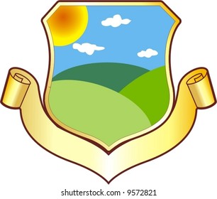 crest logo gold