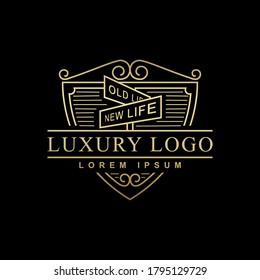 Crest Luxury logo with directional signs