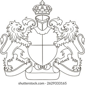 Crest Royal Coat of Arms Logo template