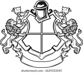 Crest Royal Coat of Arms Logo template