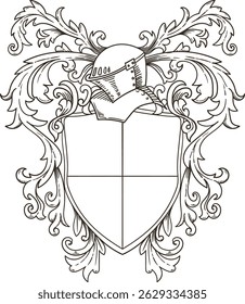 Crest Royal Coat of Arms Logo template