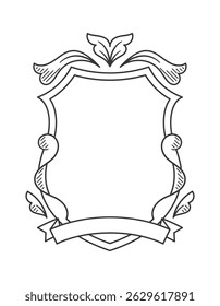 Elemento de Diseño gráfico del escudo de la cresta