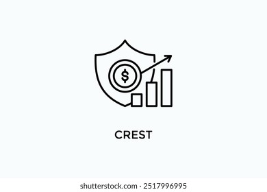 Crest Vector Icon Or Logo Illustration