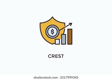 Ilustração De Ícone Ou Logotipo De Vetor Crest