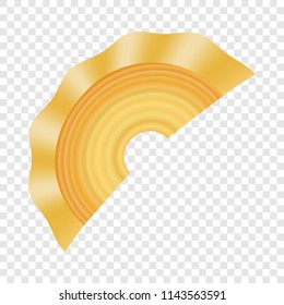 Creste di gallo pasta icon. Realistic illustration of creste di gallo pasta vector icon for on transparent background