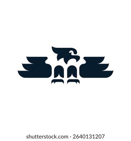 crested birds spread their wings logo vector
