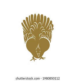 Crested Pigeon bird vector illustration. Crested Pigeon bird logo design concept template. Creative symbol