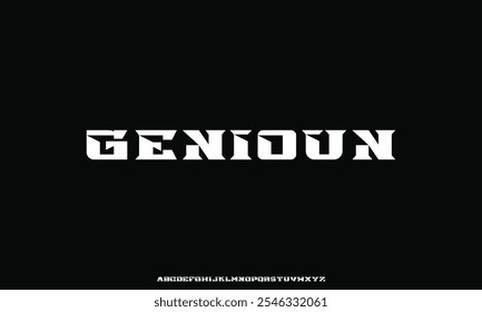Crestive digital modern alphabet fonts. Typography technology electronic dance music future creative font.