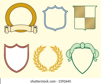 Crests Banners Logos Change Colors You Stock Vector (Royalty Free ...