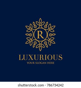 Crests logo Hotel logo  luxury letter monogram vector logo design  Fashion brand identity Vector logo template