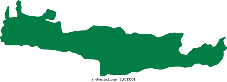 Creta map silhouette