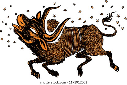 Crete bull among the stars