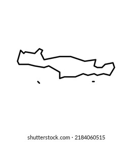 crete greece island line icon vector. crete greece island sign. isolated contour symbol black illustration