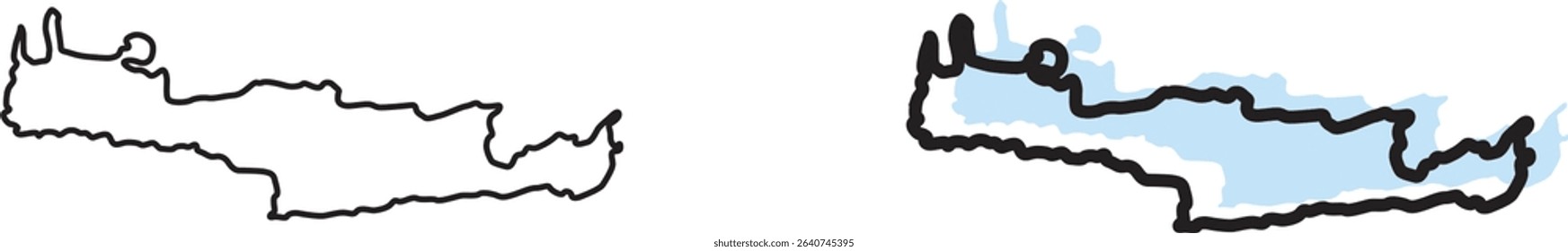crete map, crete vector, crete outline, crete