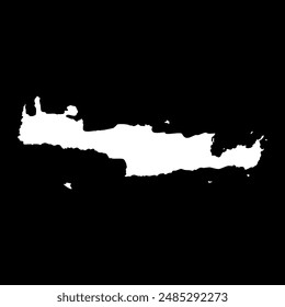 Crete region map, administrative region of Greece. Vector illustration.