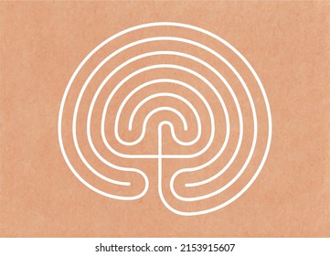 Crete traditional symbol. Greek ancient figure symbol