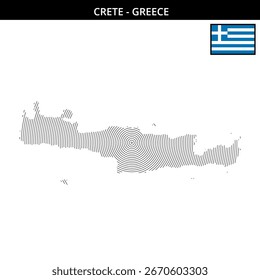 Crete unique map and beauty