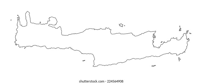 Crete Map Images, Stock Photos &amp; Vectors | Shutterstock