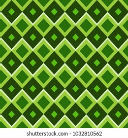 Cretive Green Background Geometrical Vintage Ornament Seamless Pattern For St. Patrick Day Vector Illustration