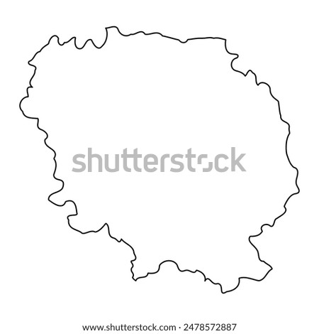 Creuse department map, administrative division of France. Vector illustration.