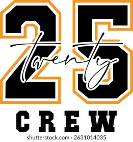 Crew 2025, Graduation design in vector file