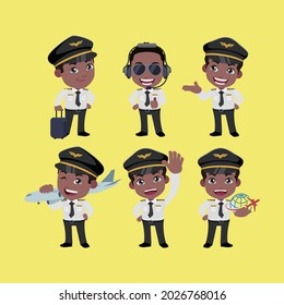 Crew commander with different poses