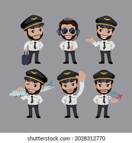 Crew commander with different poses