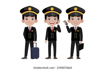 Crew commander with different poses