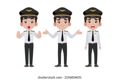 Crew commander with different poses