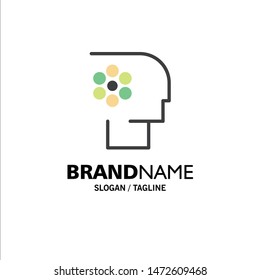 Crew, Film, Job, Movie, Personnel Business Logo Template. Flat Color
