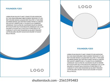 crew ID card design template vector, Back and front design. Modern ID card design template. Corporate identity card design. Professional employee id card. Geometric blue corporate identity designs