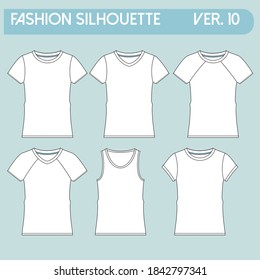 Crew neck jersey sweater technical fashion illustration with long sleeves, oversized body, tunic length. Flat outwear apparel template front back white color. Women men unisex shirt top CAD mockup
