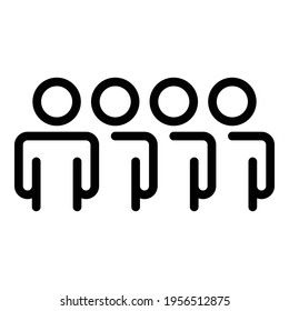 Crew resources icon. Outline Crew resources vector icon for web design isolated on white background