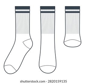 Crew Socks Fashion Flat