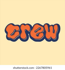 Crew style editable text effect