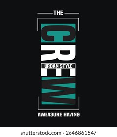 The Crew typography Design, T-shirt design