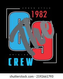 The Crew typography design t-shirt print vector illustration