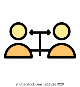 Ícone da força de trabalho da equipe. Ícone de vetor da força de trabalho da equipe de tópicos para design da Web isolado na cor de fundo branca plana