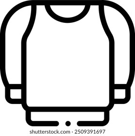 crewneck icon. Thin Linear Style Design Isolated On White Background