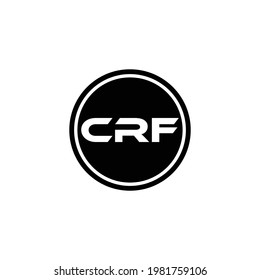 CRF Letter Circle Logo Design Vector