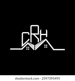 CRH Real State logo design, CRH simple and modern logo. CRH luxurious alphabet design  