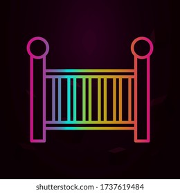 Crib  bed nolan icon Simple thin line  outline vector Maternity icons for ui   ux  website mobile application