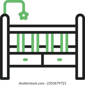 Crib Icon image. Suitable for mobile application.