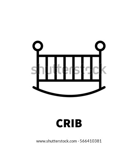 Crib Icon Logo Modern Line Style Stock Vektorgrafik Lizenzfrei